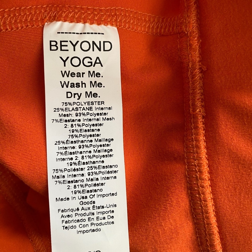 Beyond Yoga Vibrant Orange Sports bra - soul cycle barn - Picture 6 of 9